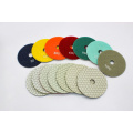 China 100mm white dry grinding diamond tip polishing pad